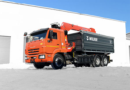 Автомобиль самосвальный  17 м.куб с  КМУ